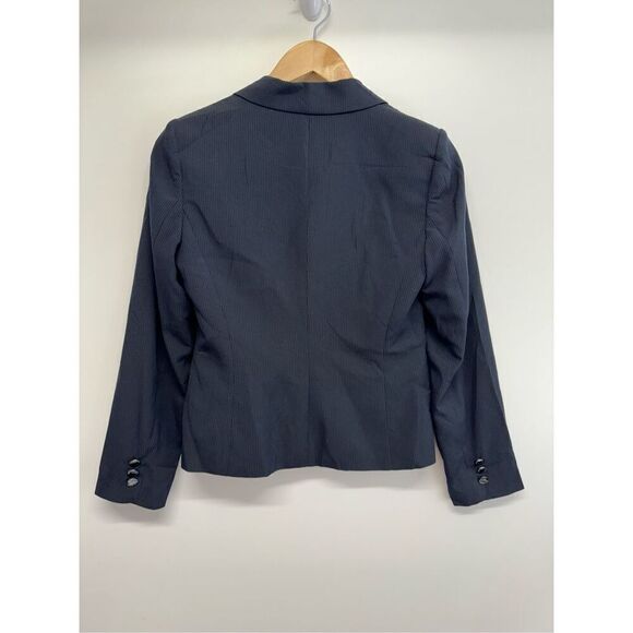 Calvin Klein Blazer Size 4P Office Two Button in Navy Front Pocket - Picture 4 of 10